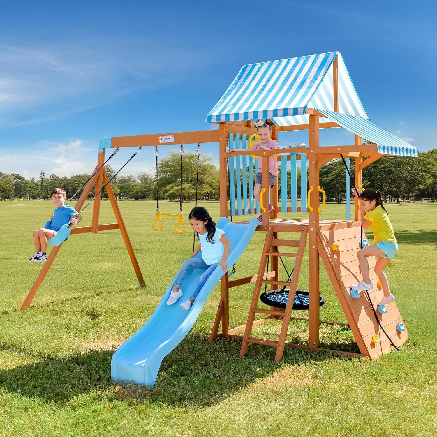 Teamson Kids Laguna Swing Set Playset - Image 6
