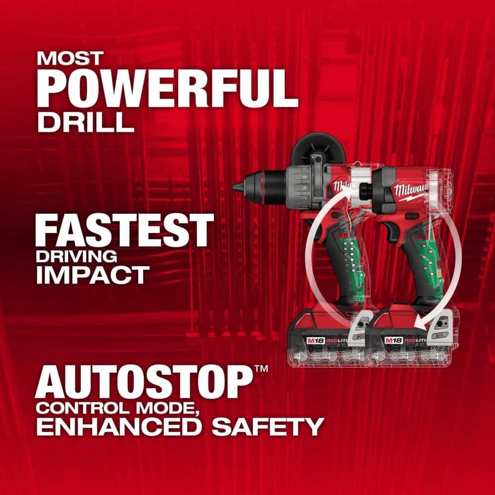 Milwaukee M18 FUEL 18- V Lithium-Ion Brushless Cordless Hammer Drill and Impact - Image 12